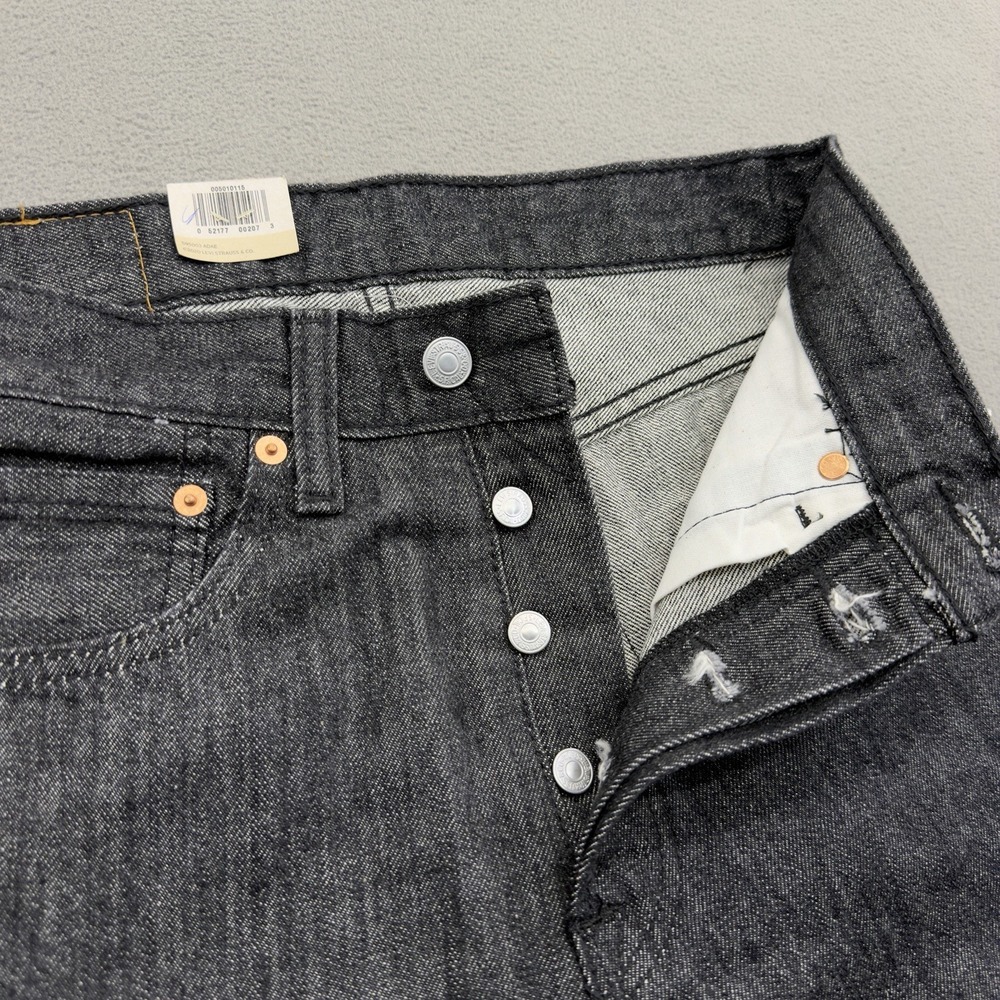Levis 501 '93 Straight Jeans Mens 29x34 Dark Gray Stretch Button Fly Skater - Picture 3 of 12